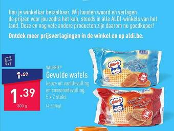 ALDI Valerie gevulde wafels aanbieding