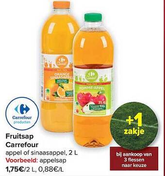 Carrefour Fruitsap aanbieding