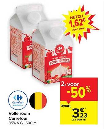 Carrefour Volle room aanbieding