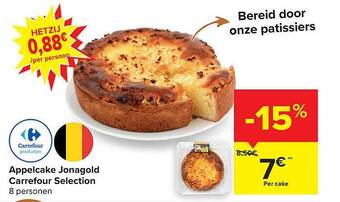 Carrefour Appelcake jonagold aanbieding