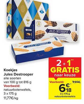 Carrefour Koekjes jules destrooper aanbieding