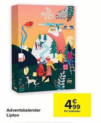 Carrefour Adventskalender lipton aanbieding