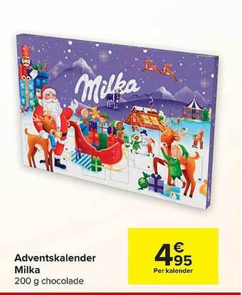 Carrefour Adventskalender milka aanbieding
