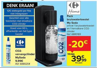 Carrefour Pack bruiswatertoestel my soda aanbieding