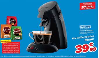 Carrefour Philips koffiemachine senseo aanbieding