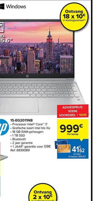 Carrefour Hp laptop aanbieding