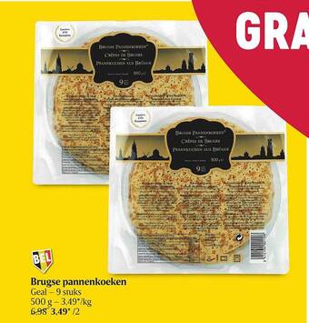 Delhaize Brugse pannenkoeken geal - 9 stuks aanbieding