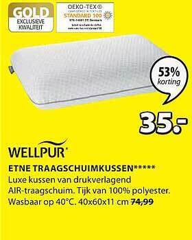 Jysk Etne traagschuimkussen aanbieding