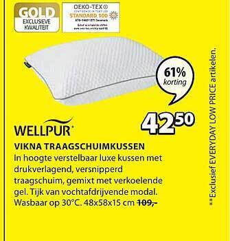 Jysk Vikna traagschuimkussen aanbieding