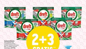 Delhaize Vaatwastabletten dreft platinum plus aanbieding