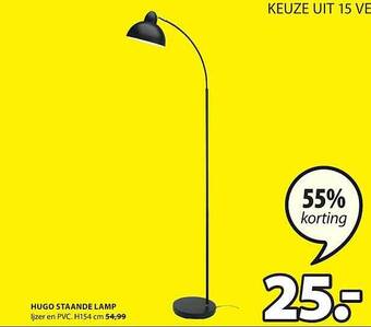 Jysk Hugo staande lamp aanbieding