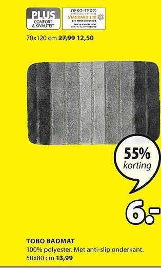 Jysk Tobo badmat aanbieding