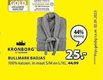 Jysk Bullmark badjas aanbieding