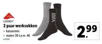 Lidl 2 paar werksokken aanbieding