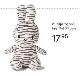 Baby & Tiener Nijntje zebra knuffel 23 cm aanbieding