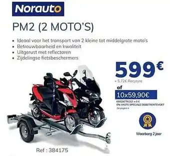 Auto5 Aanhangwagen pm2 2 moto`s aanbieding