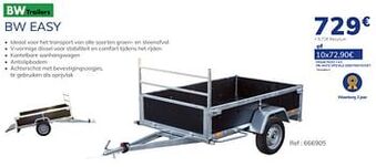 Auto5 Kantelbare aanhangwagen bw easy aanbieding