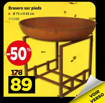 Brasero sur pieds 75xH65CM 171298