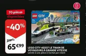Lego City 60337 le train de voyageurs a grande vitesse