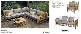 Multi bazar Bamboe bank 3-zits aanbieding