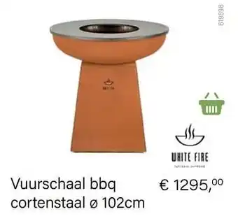 Multi bazar Vuurschaal bbq cortenstaal 102 cm aanbieding