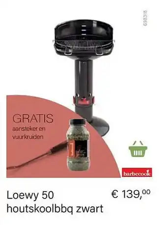 Barbecook loewy 45 houtskoolbbq zwart