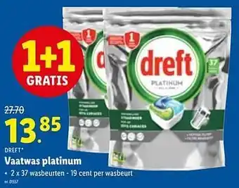 Lidl Vaatwas platinum aanbieding