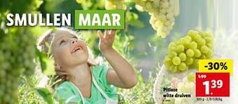 Lidl Pitloze witte druiven aanbieding