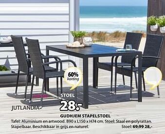 Jysk Gudhjem stapelstoel aanbieding
