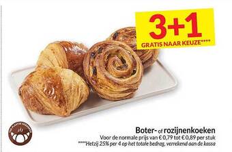 Intermarché Boter of rozijnenkoeken aanbieding
