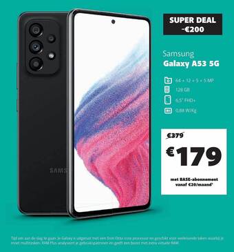 Base Samsung galaxy a53 5g aanbieding