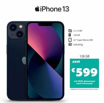 Base Iphone 13 aanbieding