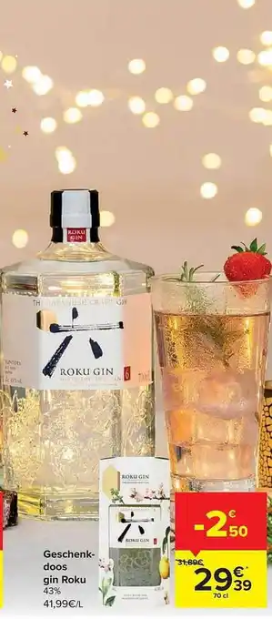 Carrefour Geschenkdoos gin roku aanbieding