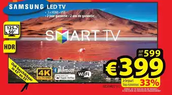 ElectroStock Samsung LED TV HDR 125cm UE50AU7172 aanbieding