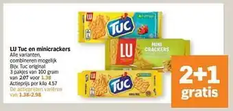Albert Heijn Lu tuc en minicrackers 100 gram aanbieding