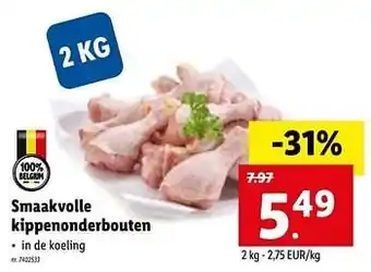 Lidl Smaakvolle kippenonderbouten 2 kg aanbieding