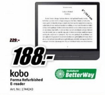 MediaMarkt Kobo Forma Refurbished E-reader aanbieding