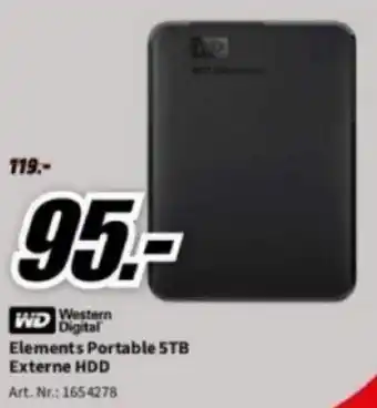 Western Digital Elements Portable 5TB Externe HDD