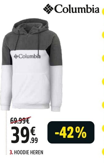 Intersport Columbia hoodie heren aanbieding