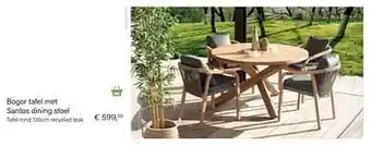 Multi bazar Bogor tafel rond 130cm recycled teak aanbieding