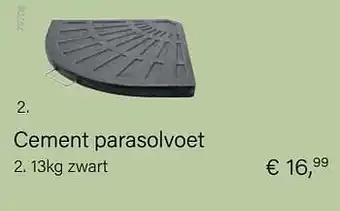 Multi bazar Cement parasolvoet 13kg zwart aanbieding