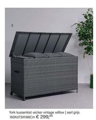 York kussenkist wicker vintage willow