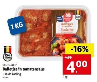 Lidl Balletjes in tomatensaus 1kg aanbieding
