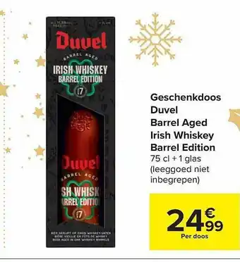 Geschenkdoos duvel barrel aged irish whiskey barrel edition