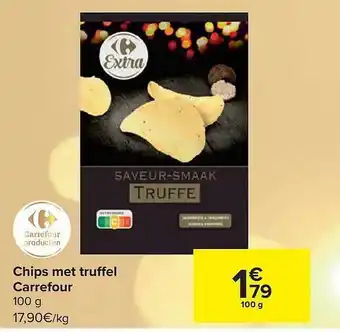 Carrefour Chips met truffel aanbieding