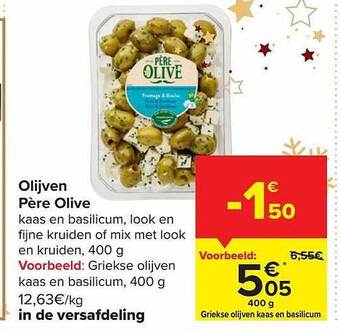 Carrefour Olijven père olive aanbieding