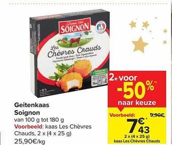 Carrefour Geitenkaas soignon aanbieding