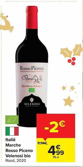 Carrefour Marche rosso piceno velenosi bio aanbieding