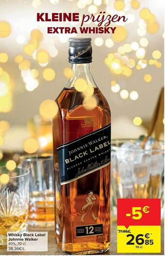 Carrefour Whisky black label johnnie walker aanbieding