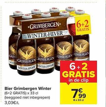 Carrefour Bier grimbergen winter aanbieding